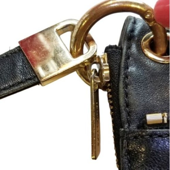 Michael Kors Newman Leather Hobo Bag Zip Accent Gold Hardware - Picture 7 of 12